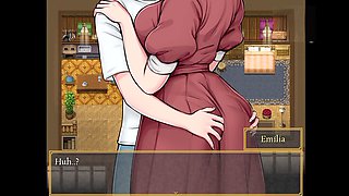 Mom handjob, nipple sucking, handjob cum