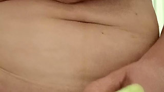 Masturbating with a cucumber