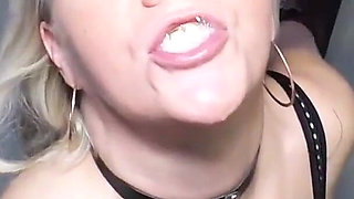 Horny teen Beth Adams and Sub Lisa give a small private event for loyal users - Bukkake party