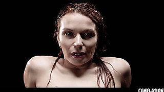 Clemence Audiard Takes a Thick Cum Load in Her Mouth - Blowjob and Doggy Style Squirting