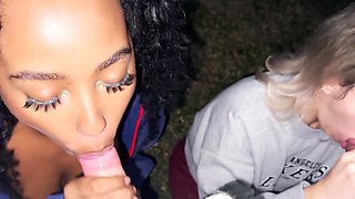 A group sex party with ebony beauties and their partners, caught in a wild moment.