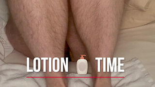 Cspot Rubs Lotion on Their Feet