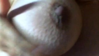 Hard Nipples Close-Up on Big Natural Tits