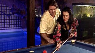 Magnificent German sluts getting asses wrecked by the pool table