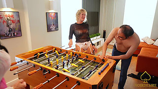 When Strip Foosball Gets Out of Control - 4some Edition