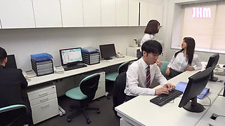 Office Temptation Pantyhose Fever Follows You From Desk to Hotel - Episode2