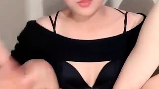 POV close up asian gf blowjob