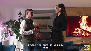 MOMMY4K. Mommy Turns into a Latex Slut Behind her Back