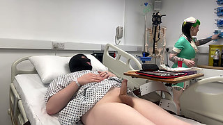 Nurse Ruby's Sounding Exam - Sizing up Her Patient's Tiny Urethra