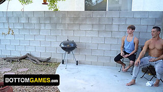 Bottom Games - Cyrus Stark and Jax Thirio bet their tight buttholes on the outdoor game