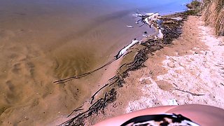 Jade Canhao makes love on the beach with her boyfriend