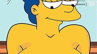 MOE FUCKS MARGE DOGGYSTYLE AND CUM IN HER ASS