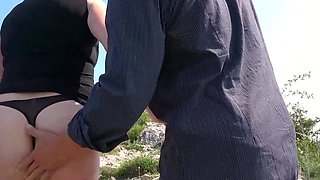 Threesome In The Mountains At GrandParentsX