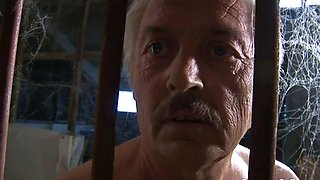 Teen jacks off grandpa