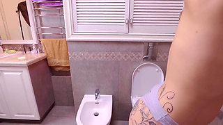 Husband Caught Me Peeing and Fucked Me Hard  4k