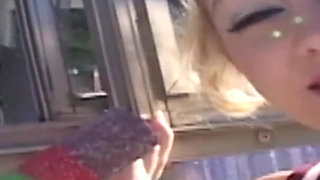 Sweet blonde teen banged hard in her wet pussy