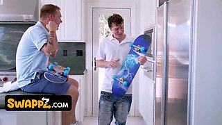 Busty curvy Dee Williams, Nadia White & Rion King in crazy gang bang