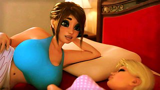 FUTANARI Family XXX Movie Night - 3D Sex Animation ENGDubbed