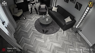 Home Visit to the User - Cheeky Cleaning Show and Hot Pee on the Living Room Floor!