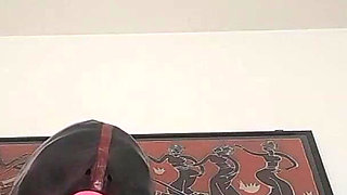 Laura is gagged with a lips mouth gag, throath fucked for long time and swallows cum