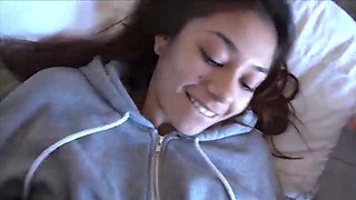 Petite Latina Girlfriend Xxlayna Marie Blows and Rides Big Dick Before Gym - Amateur POV