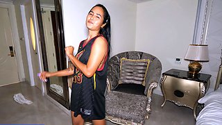Big ass Thai MILF homemade BJ and fuck