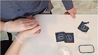 Sperm Bank Nurse Milking A Cum Donation Into A Condom With Latex Gloves Professional Handjob Cumshot