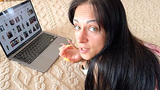 Stepdaughter Sucks Stepdad's Dick Deep While Stepmom's Away - Frintteza