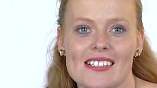 Redhead Adult Star Uses Dildo and Sucks Cock