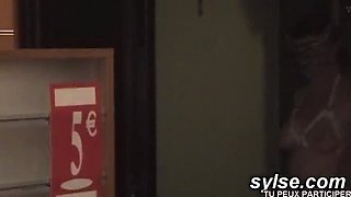 Busty French MILF and Young Teen Lesbian Voyeur Homemade Sex