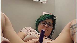 Nurse Lemon Squirts Using New Vibe
