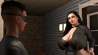 First Wild Night With The BBW Neighbor Milf (3D SexGame)