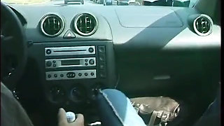 Young blonde slut picked up in a park gives a nice blowjob