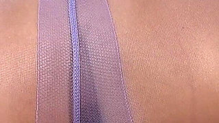 Fuck My Pussy and Cum on My Purple Pantyhose Feet