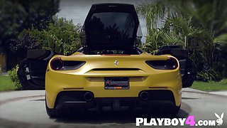 Ferrari 488 an four hottie babes together