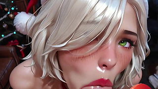 Sucking all the cum off this dick