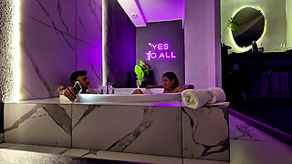 Behind the Scenes in the Motel Jacuzzi. Masturbation and Sex