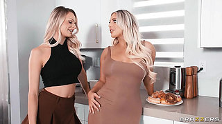 Huge Tits Wife Swap XXX - Brazzers Threesome With Big Cock