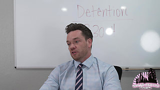 Bad girl gets punished by hot teacher