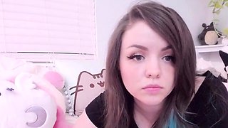 Brunette and her toys have close up masturbation sex