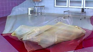 Lesbians in rubber gets disciplined