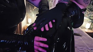 Submissive Nun Punished In A Lesbian Duo Latex & Vinyl Shine