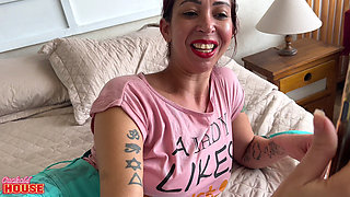 Naughty MILF Makes a Video Call so Her Cuckold Husband Can Watch Her in a Threesome