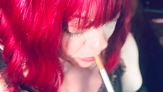 Miss Tina Snua Loves To Dress Up for Her Fans & Smoke A Cigarette - Drifts OMI Snap Inhales OME Smoke Rings