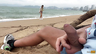 Public Dick Flashing - I see that you are jerking off to me and I want to help you cum!
