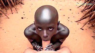 AFRICAN FUCK-FEST JOURNEY: Thin Ebony Lady Pulverized Stiff By Huge Man meat Tourist (AI Porno)