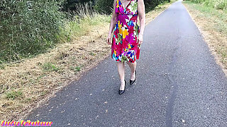 Beautiful Redhead Masturbates Outside on Sunday Afternoon