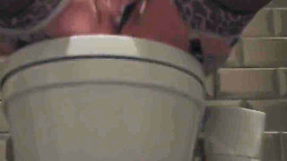 Elle Masturbates in the Toilet While Her Date Waits - Hairy Redhead French Amateur