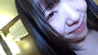 Lovely small titted brunette fingering her pussy