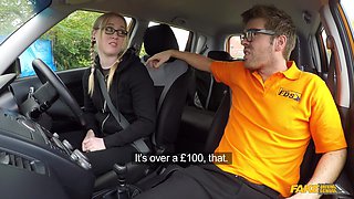 Satine Spark gets her fake driving lesson interrupted by Ryan Ryder's hard cock